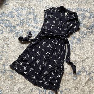 H&M bird print maternity dress